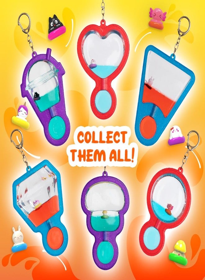Sky Castle Goonameez, Hand-Held Sensory Toy with Floating Characters, Mesmerizing Water Mix Fidget Toy - Collect All 6 Unique Shapes for Squishy Fun, Perfect Travel Toy! (Funguy) - Image 3
